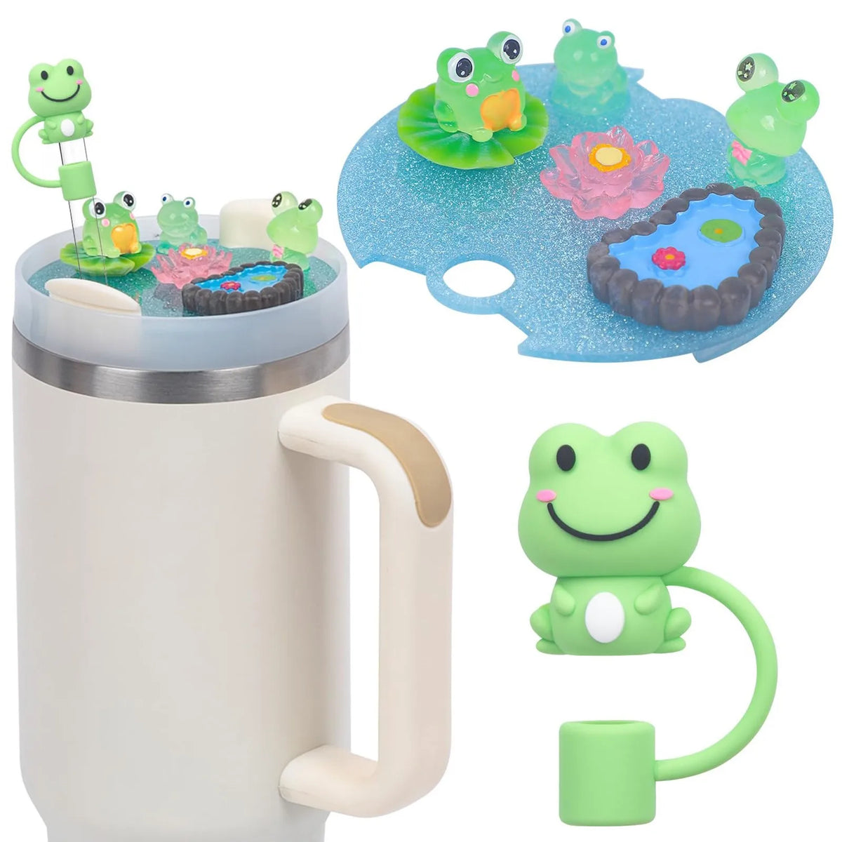 Tumbler Charm Set with Lid & Straw Cover – 30oz/40oz Cups