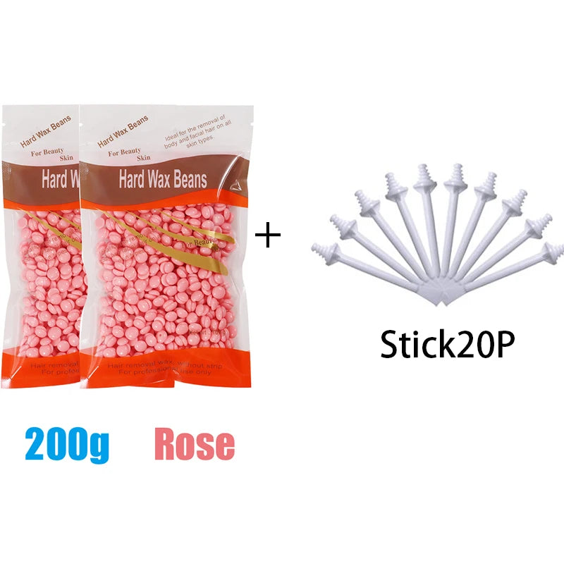 Nose Hair Wax Applicator Sticks & Beeswax Bean Set