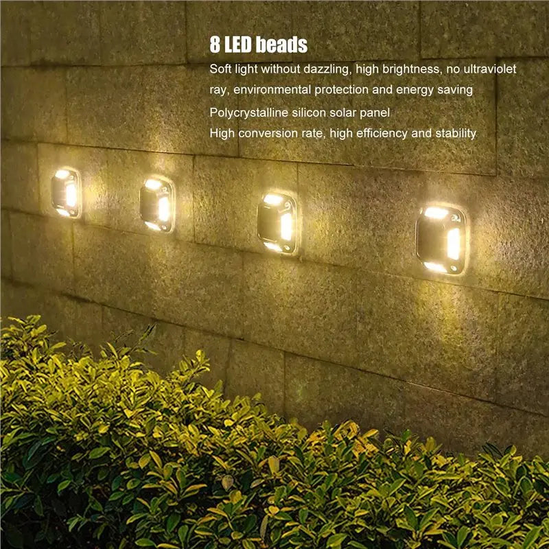2-Pack LED Solar Ground Lights – Waterproof Outdoor Garden Lamps