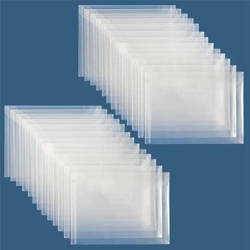 60-Pack Stamp & Die Storage Pockets – Clear Plastic Folders