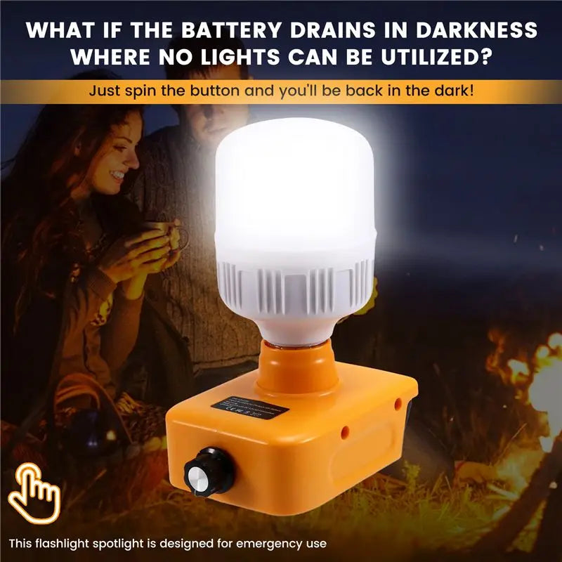 18V 20V Battery LED Work Light Spotlight Flashlight – VIBE
