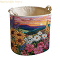 Quilted Foldable Laundry Bin with Handles | Bedroom Organizer