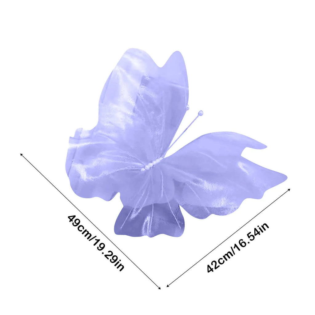 50cm 3D Hanging Simulation Butterfly Decoration – Mesh Gauze