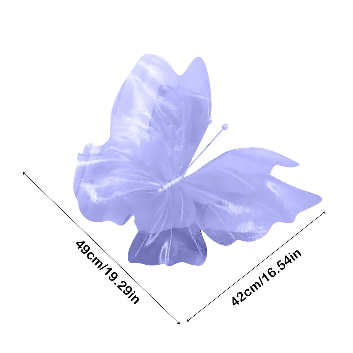 50cm 3D Hanging Simulation Butterfly Decoration – Mesh Gauze