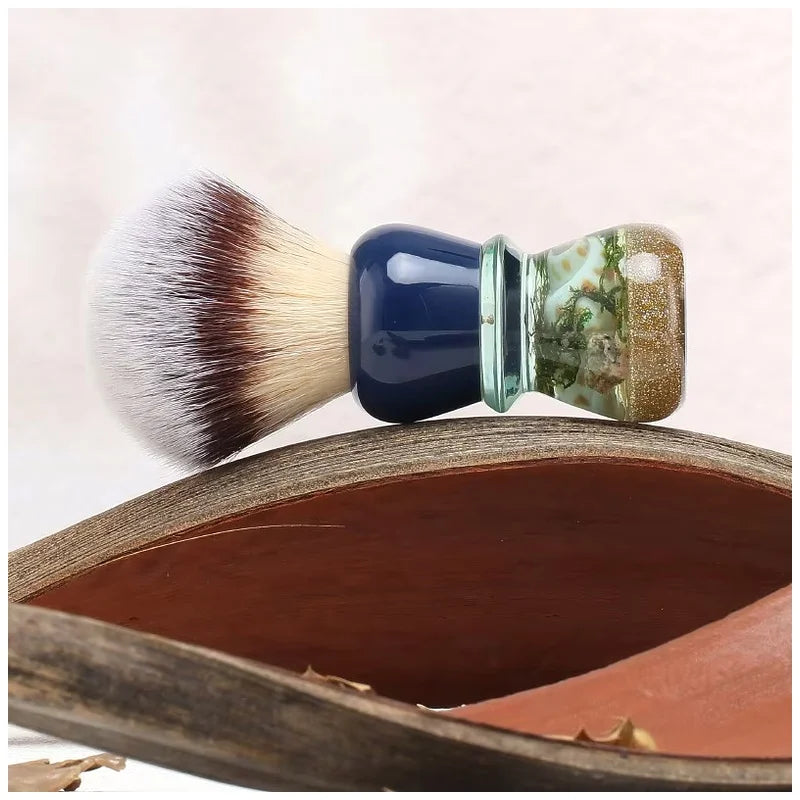 YAQI Luxury Wet Shaving Brush – Seashell Resin Handle