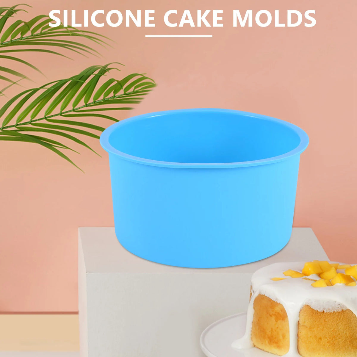 Silicone Mini Cake Molds 4-Inch Round Baking Pan Set of 6