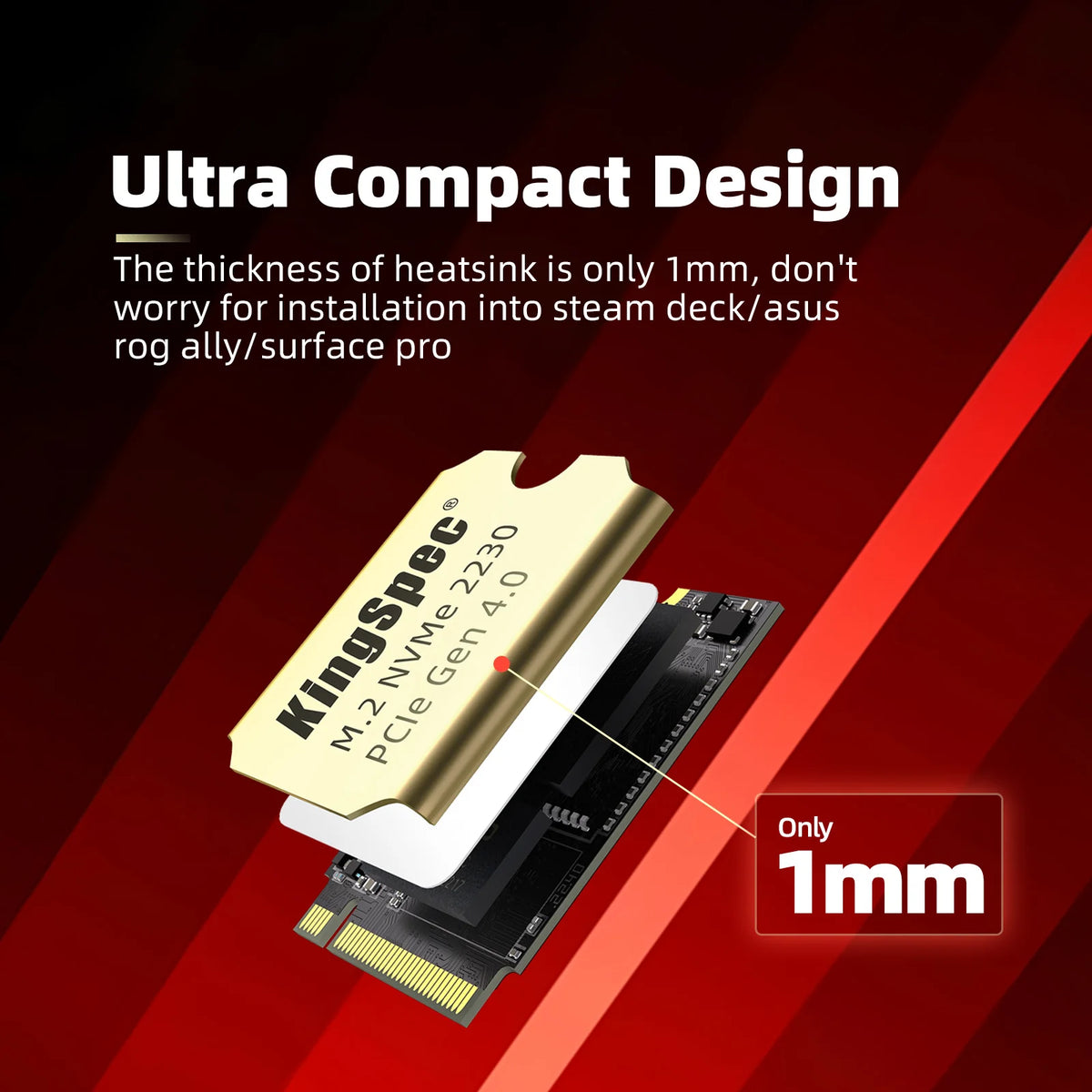 KingSpec M.2 2230 NVMe PCIe 4.0 SSD 512GB 1TB 2TB
