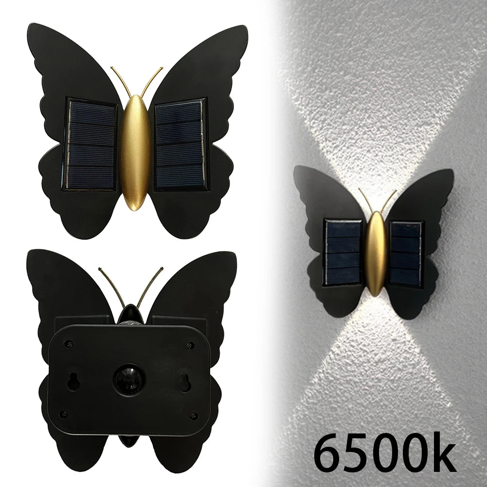 Butterfly Solar Wall Light – Motion Sensor LED Outdoor Lamp