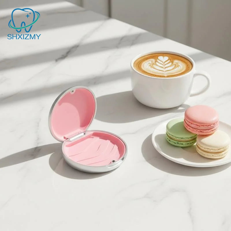 Portable Dental Retainer Case with Mirror & Vent Holes