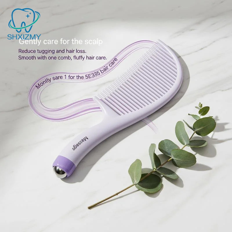 Roller Ball Massage Hair Comb – Anti-Static Detangling Brush