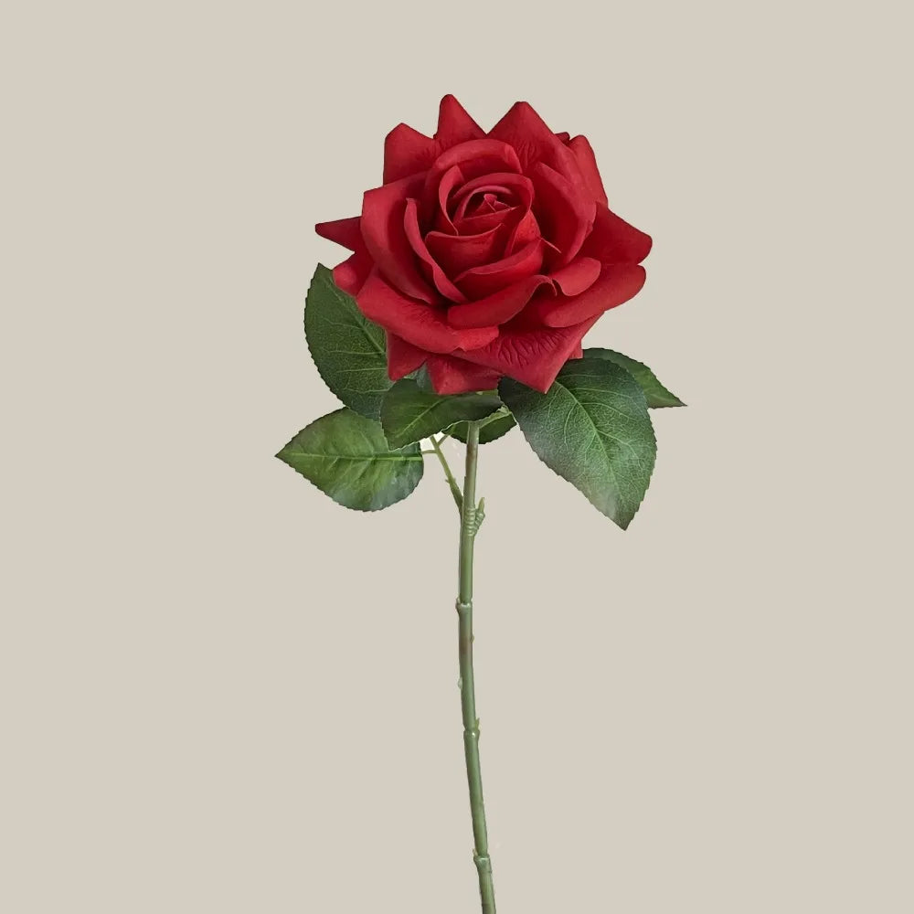 Multicolor Artificial Rose Silk Real Touch Faux Flower 42cm