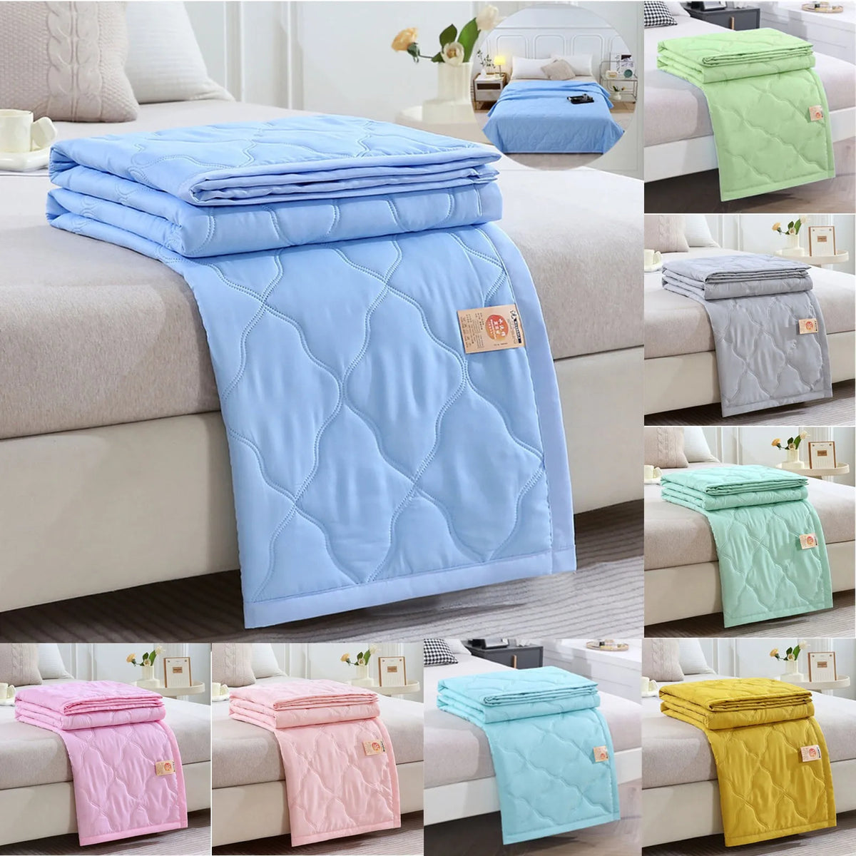 Double-Sided Cooling Quilt – Breathable Summer Blanket