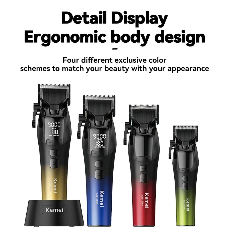 Kemei 9000RPM Cordless Hair Clipper Professional Grooming Kit