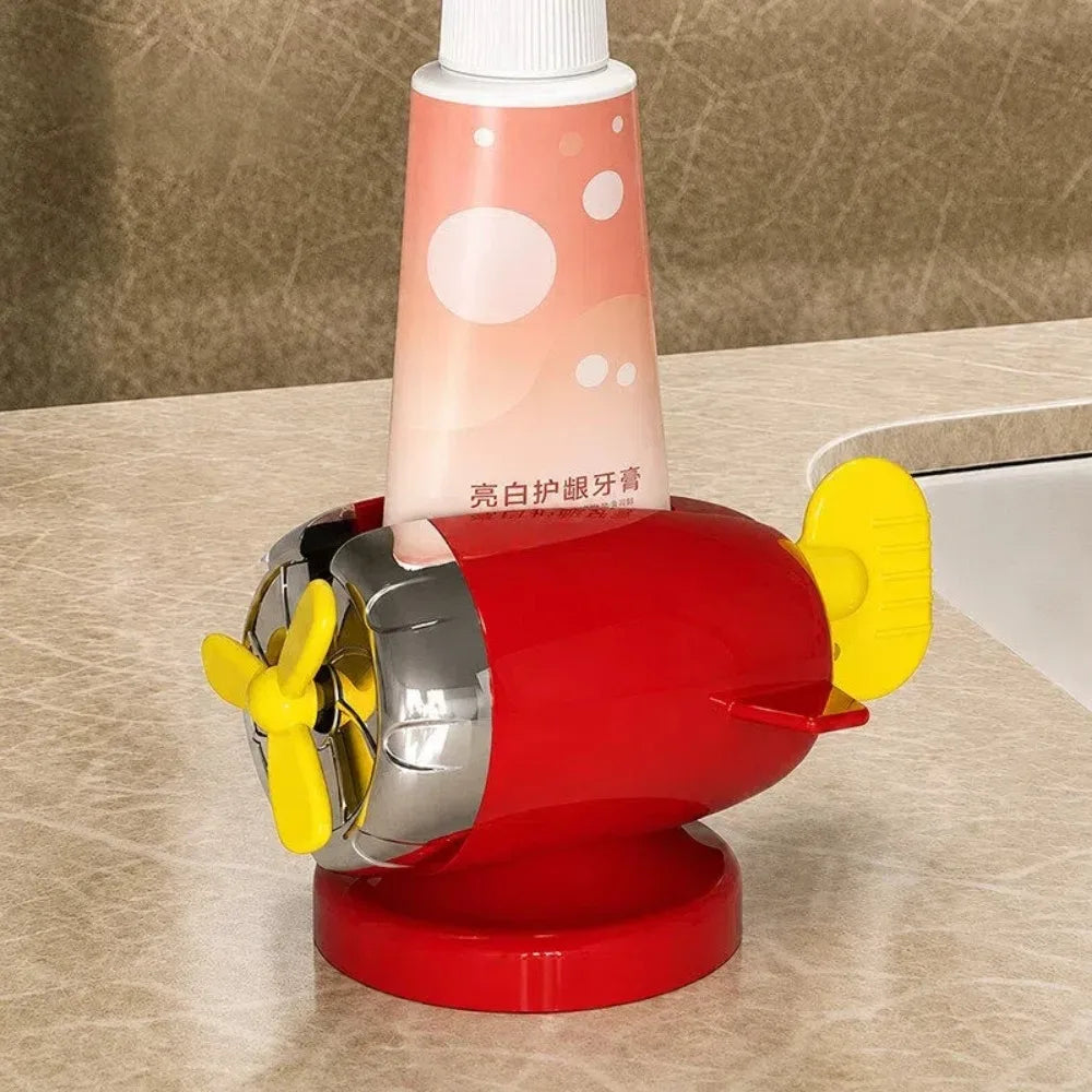 Airplane Toothpaste Tube Squeezer – Freestanding Manual Press