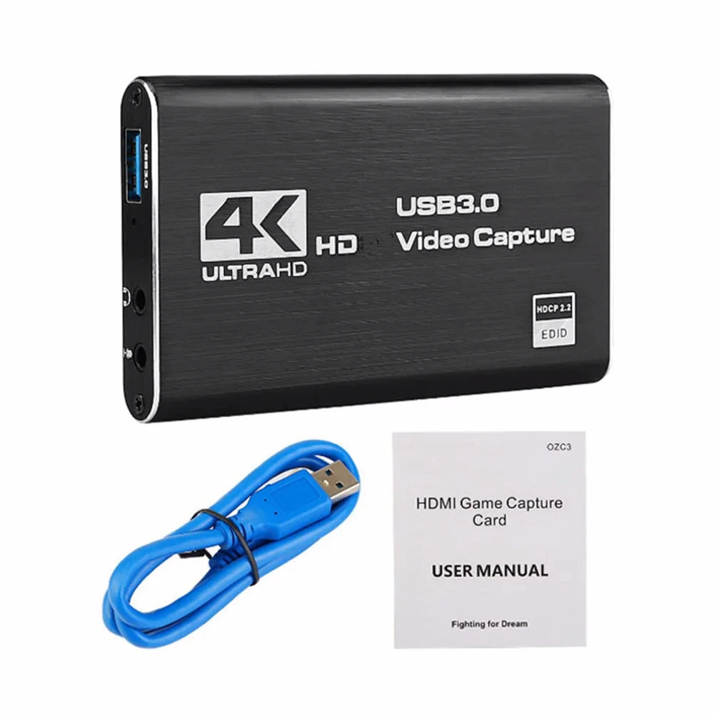 4K 1080p 60fps Video Capture Card – USB 3.0 Live Streaming