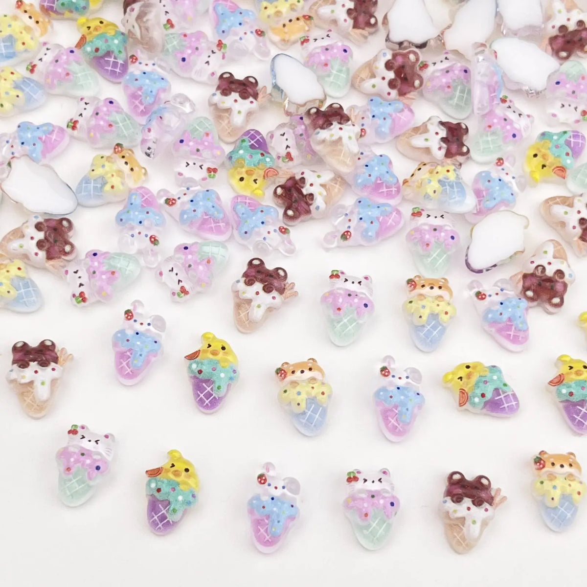 3D Dessert Nail Charms – 20PCS Resin Food Nail Art Decorations