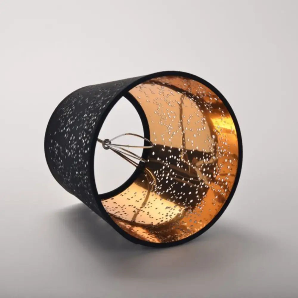 Hollow-Out Cloth Lamp Shade | Golden Ambience Lampshade