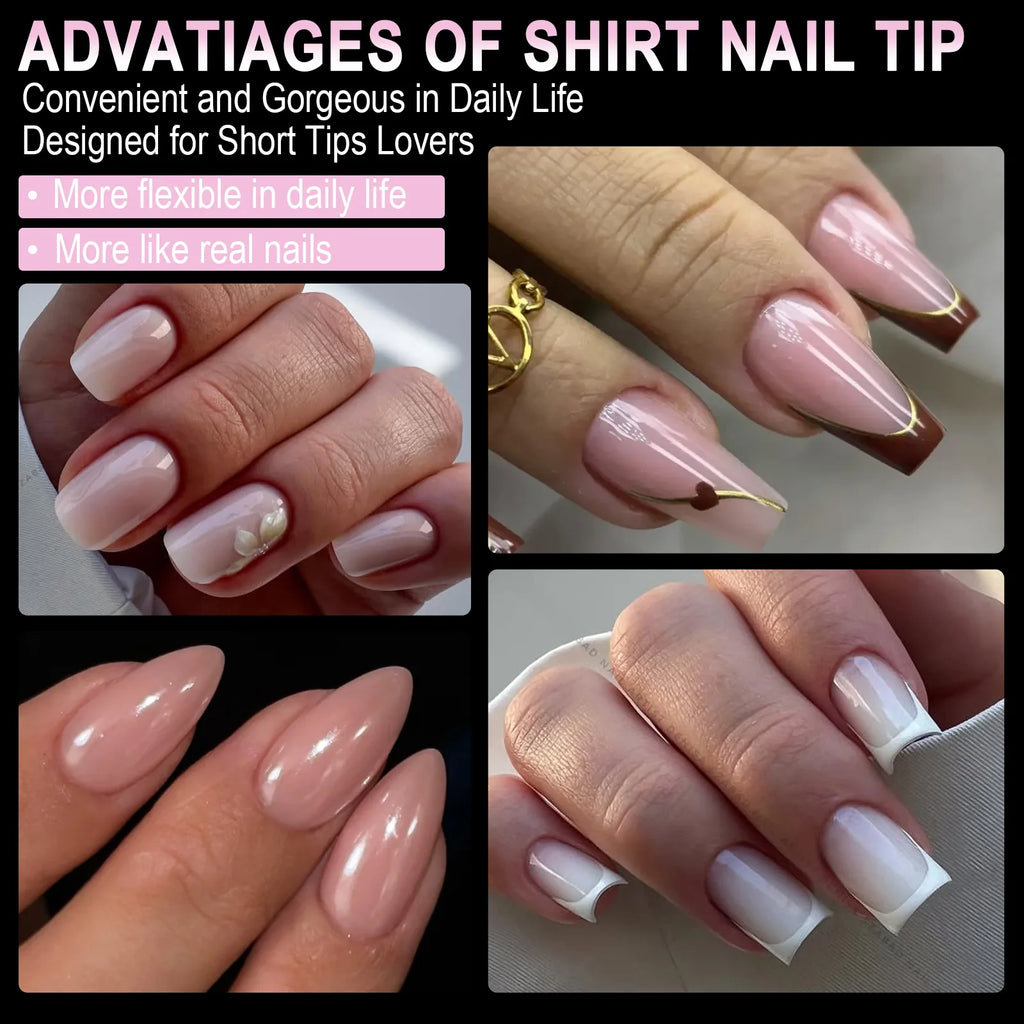 504pcs Acrylic Fake Nail Tips – 14 Styles, 12 Sizes | Misscheering