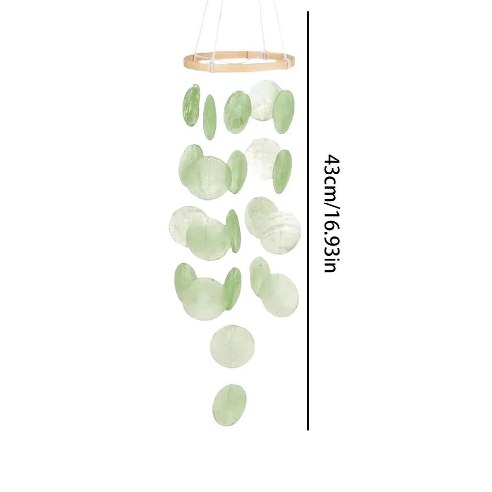 Shell Wind Chimes – Woven Wicker Coastal Home Decor Gift