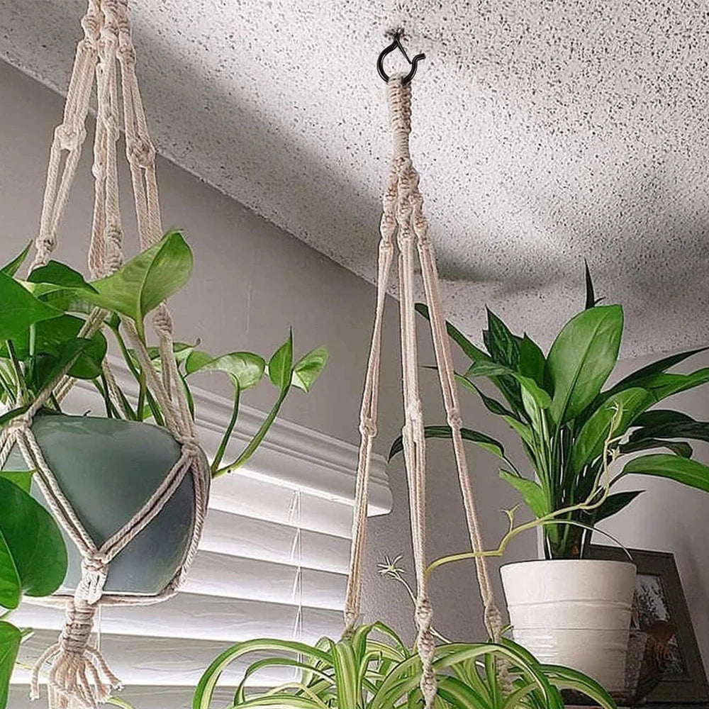 Black Metal Screw Ceiling Hooks – Plants, String & Xmas Lights