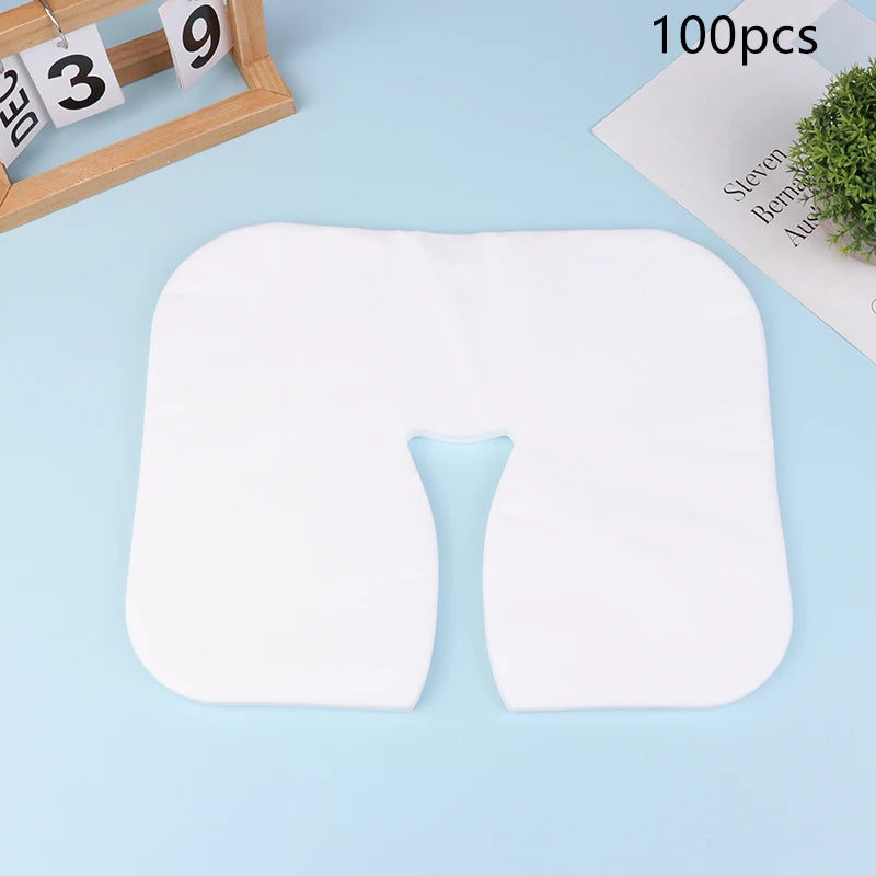 100/200Pcs Disposable Cotton Massage Headrest Face Pads