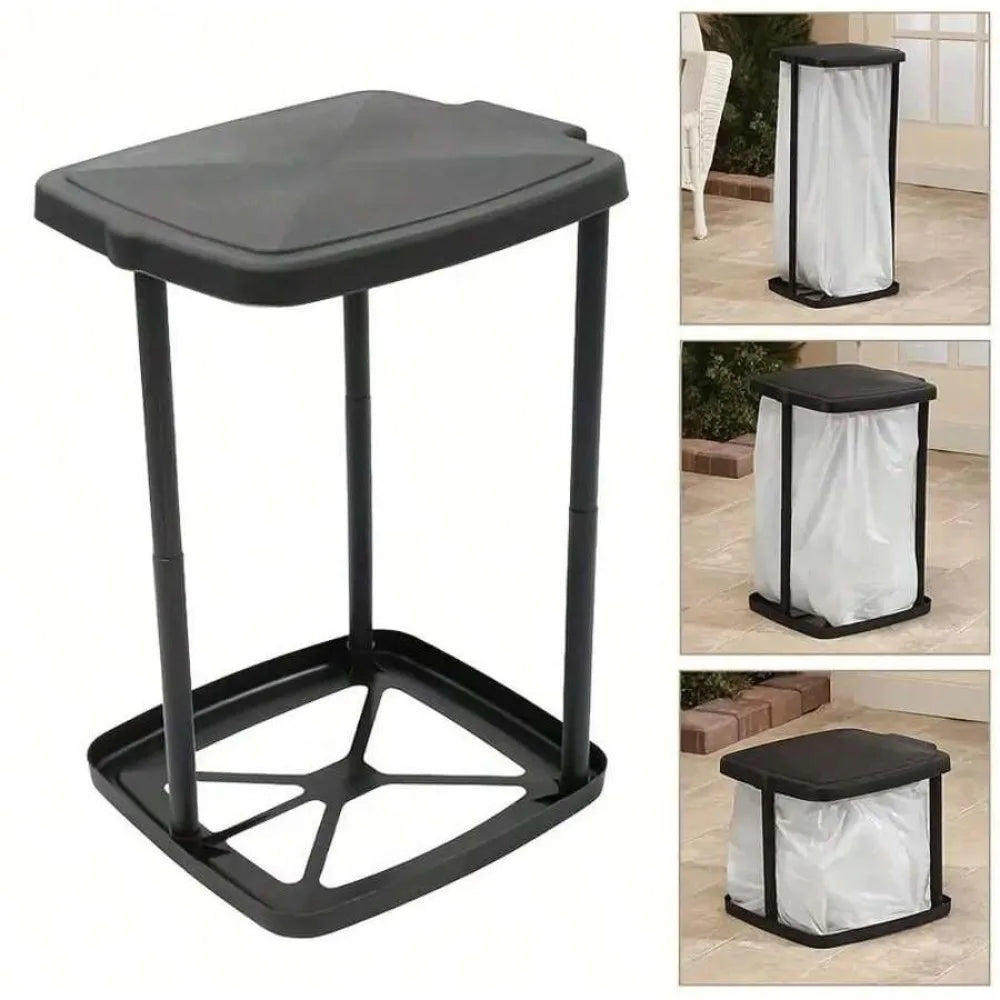 Telescopic Garbage Bag Holder Adjustable Height with Lid