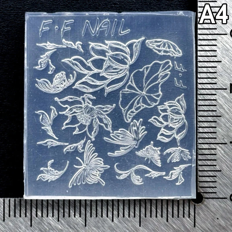 Butterfly Silicone Nail Art Carving Mold – DIY Manicure Stencil