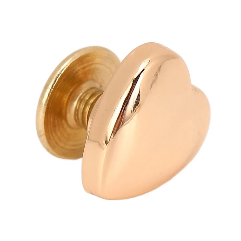 20Pcs 14mm Heart Stud Rivets Gold White Bronze – DIY Leather Craft