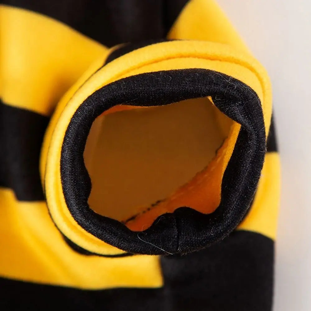 Pet Bee Costume Hoodie – Warm Stripes Cat & Dog Clothes