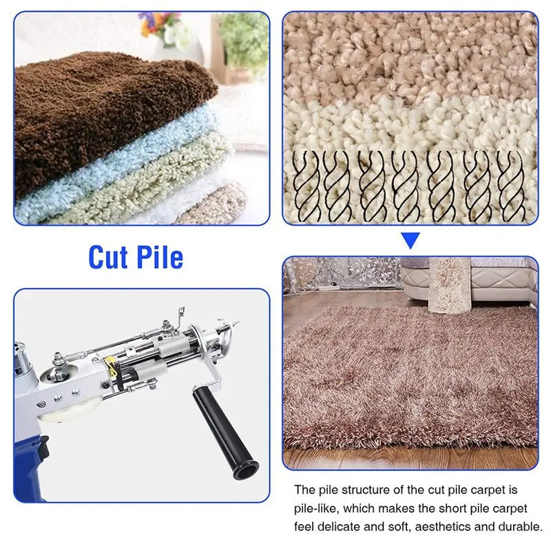 Velvet Tufting Gun Shuttle Loom Tool – Carpet Weaving US Plug