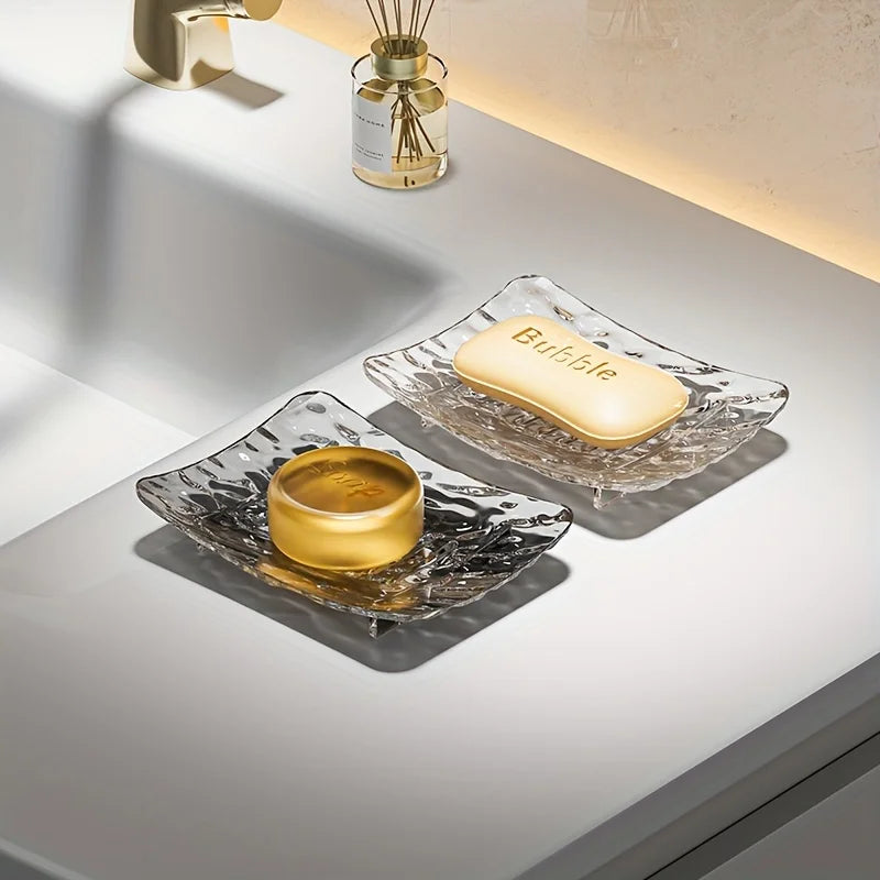 Glacier Pattern Self-Draining Soap Dish – Plastic Resin