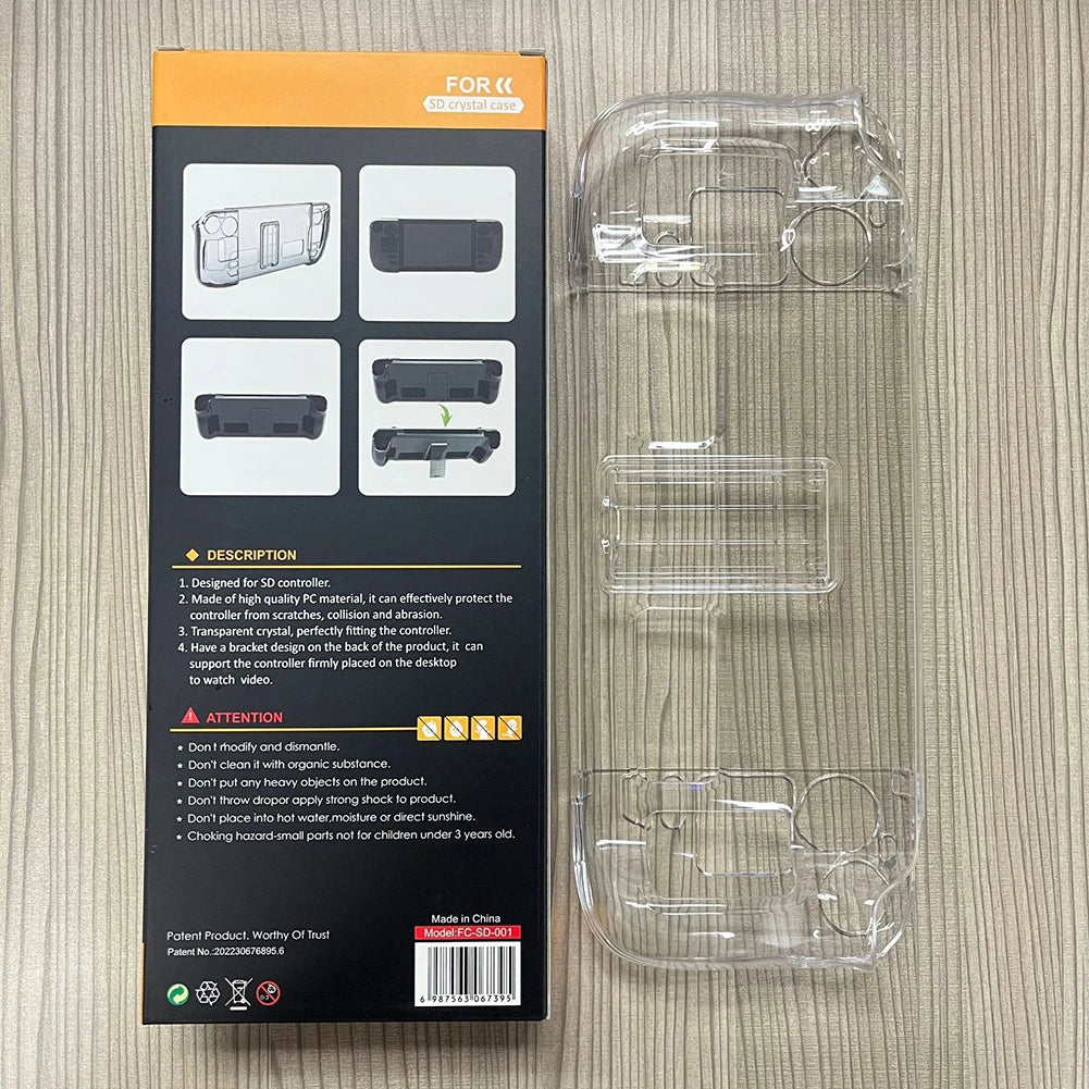 Clear PC Protective Case with Kickstand for Steam Deck