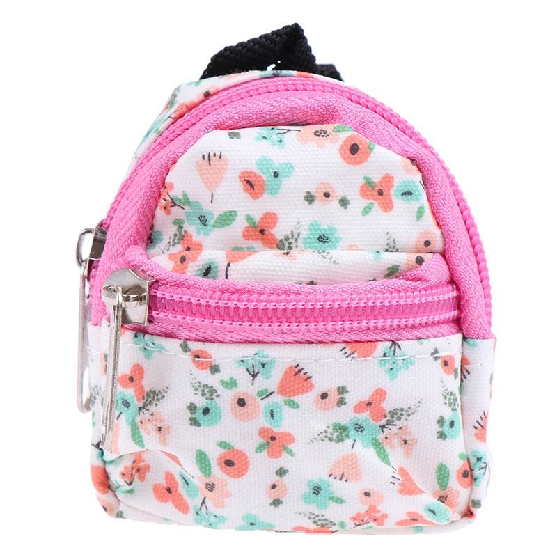 1:6 & 1:12 Dollhouse Miniature Flower Backpack Doll Accessory