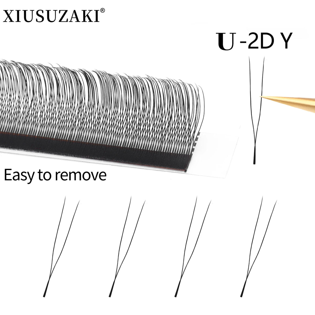 XIUSUZAKI U-Shaped Mink 3D 4D 5D Premade Volume Lash Extensions