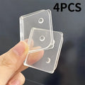 Transparent Curtain Clips 2/4 Pack – No-Drill Adhesive
