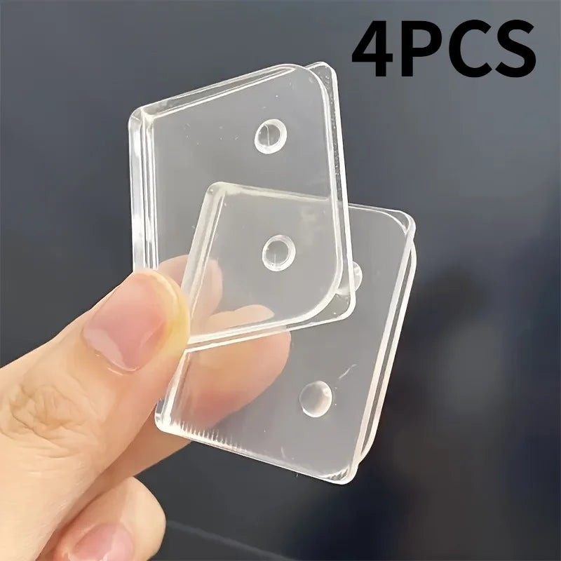 Transparent Curtain Clips 2/4 Pack – No-Drill Adhesive