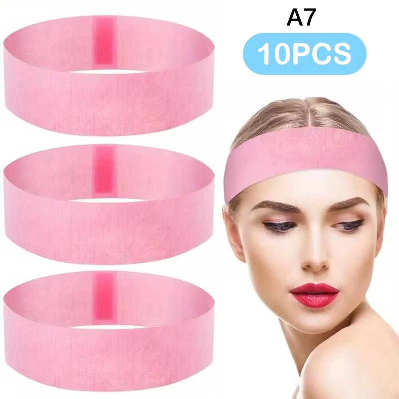 Disposable Spa Facial Headbands 10/50 Pcs – Adjustable Elastic