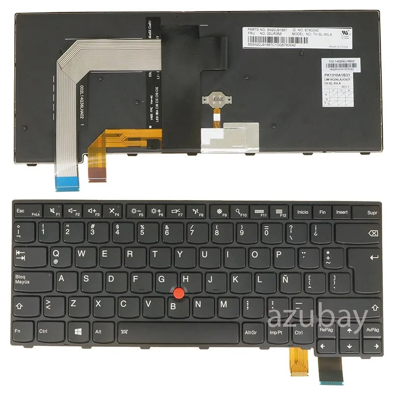 Lenovo ThinkPad T460P T470P Backlit Keyboard with Frame – AZUBAY