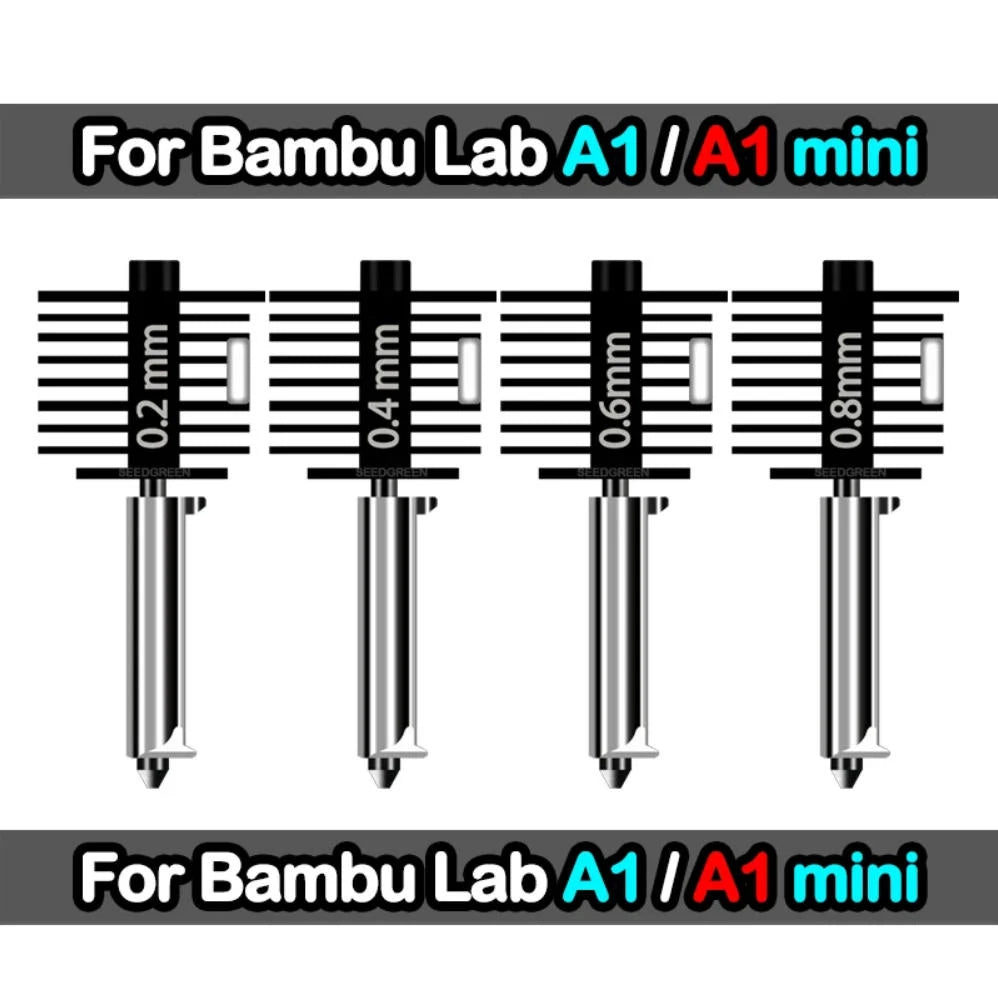 Bambu Lab A1/A1 Mini Hotend Kit – 0.2–0.8mm Nozzle Set