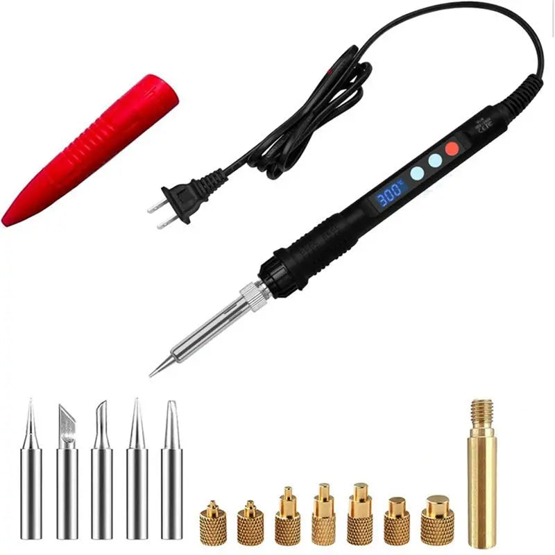 90W Digital Soldering Iron Heat Set Insert Tool Kit M2–M8