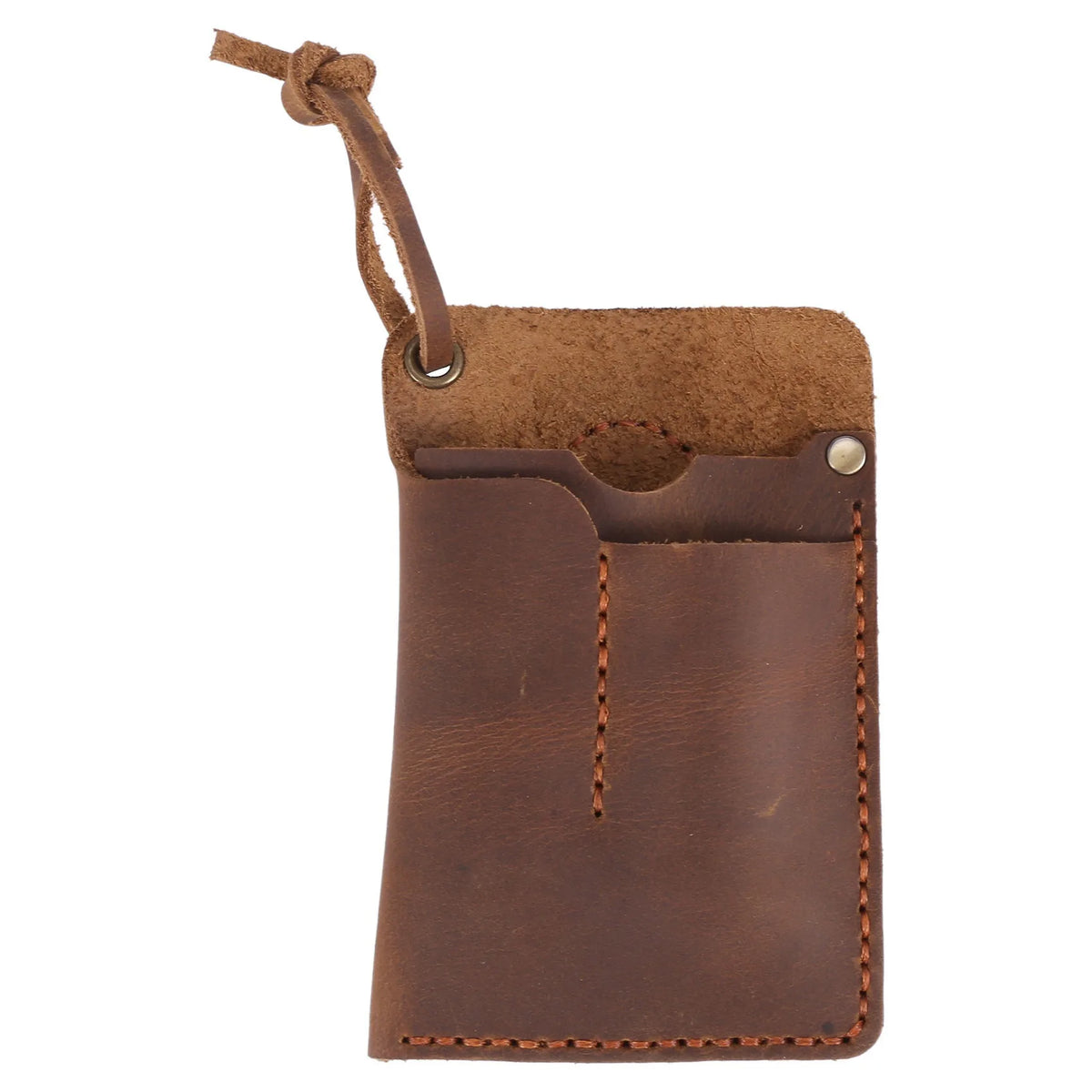 Handmade EDC Leather Sheath Organizer Pouch 2-Pack – Brown