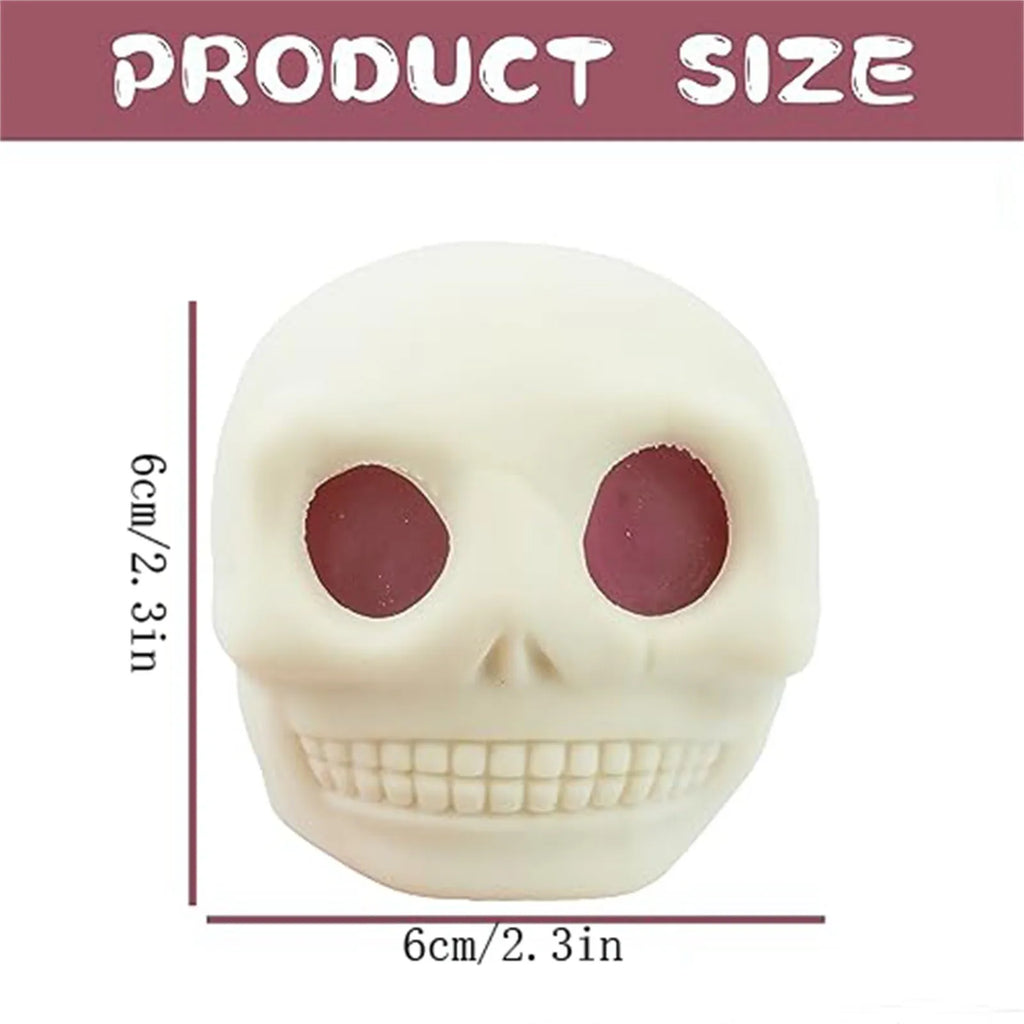 Halloween Skull Squeeze Toys – 9pc Squishy Skeleton Set