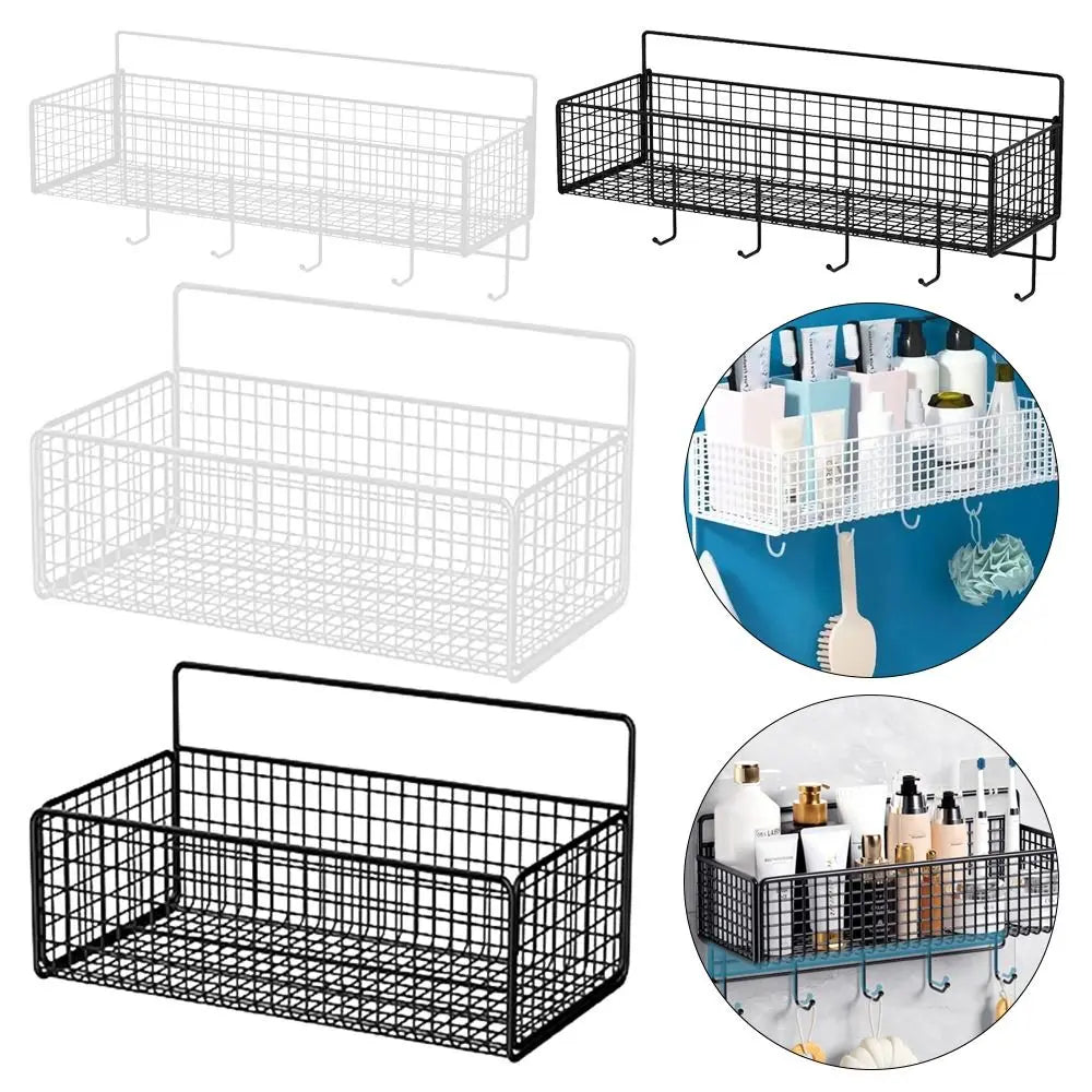 Wall Mount Bathroom Storage Grid Shelf – Organizer Rack
