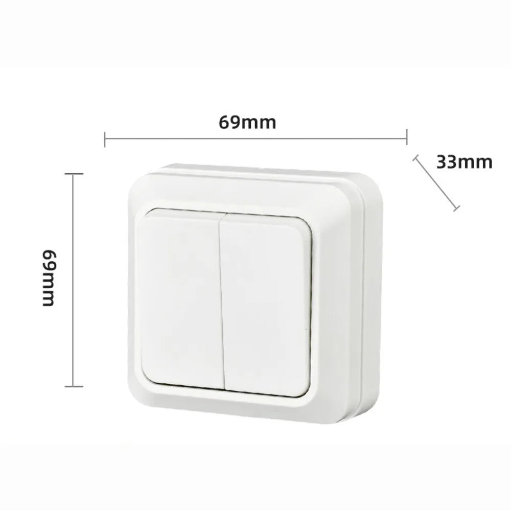 EU Standard White Rocker Wall Switch – Flame Retardant Surface Mount