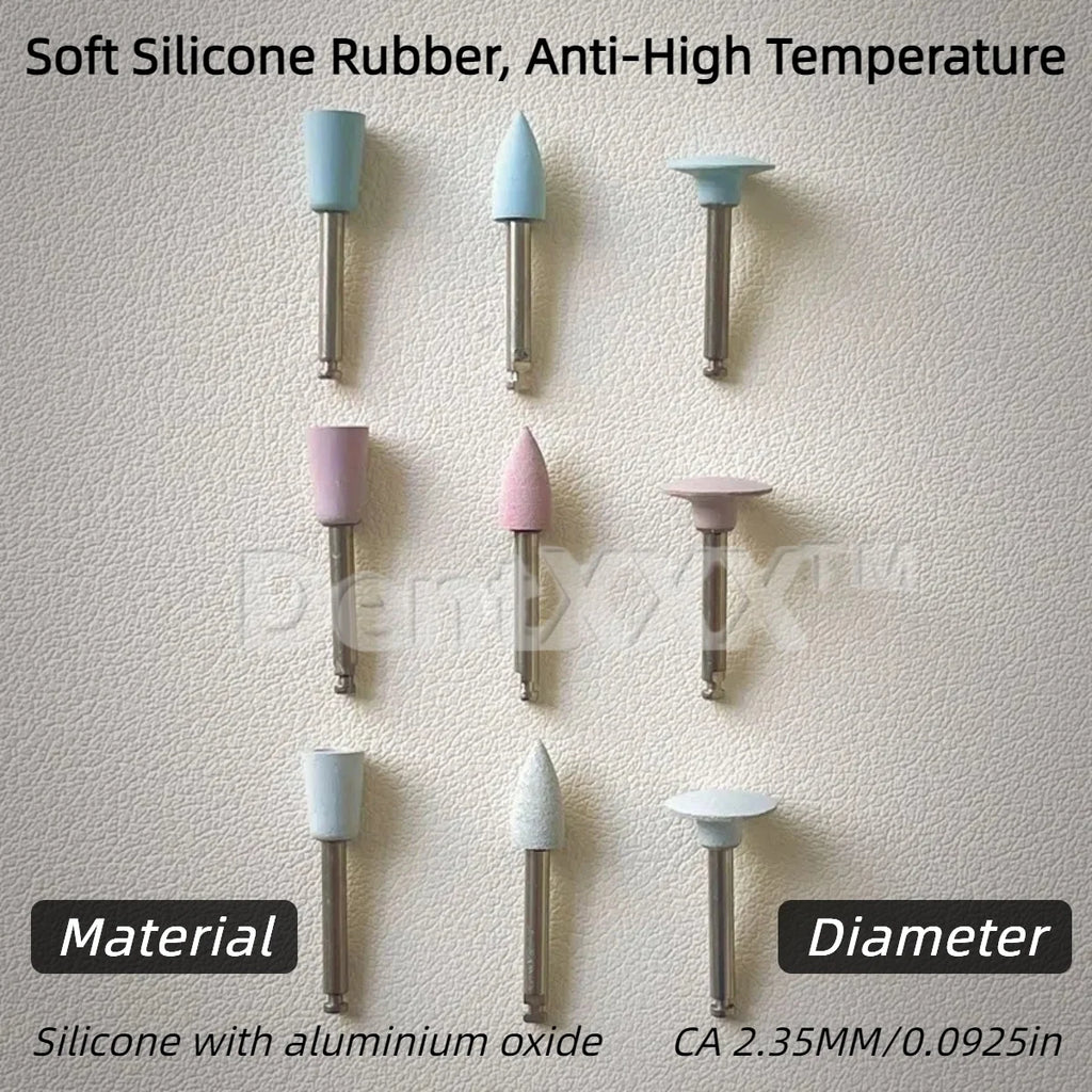 9-Pc Silicone Polishing Kit – 3-Step Grinding & Buffing Bits