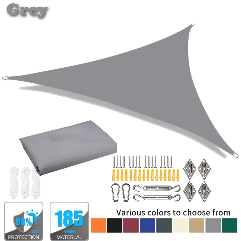 Waterproof Triangle Sun Shade Sail – 98% UV Block for Patio