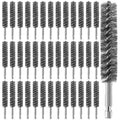 40-Pack Power Drill Wire Bore Brush Set – Hex Shank