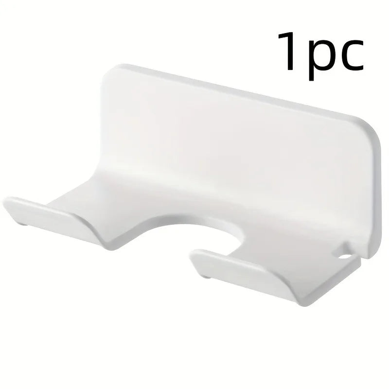 Wall-Mounted Hair Dryer Holder – Corner Bathroom Organizer