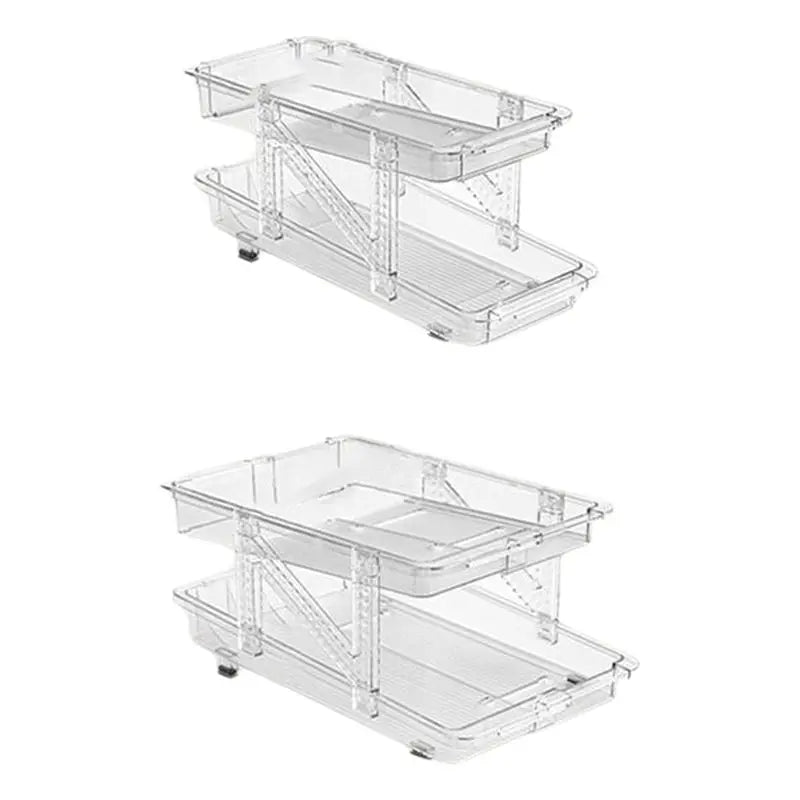 2-Tier Auto Roll-Up Can Dispenser – Fridge Beverage Organizer