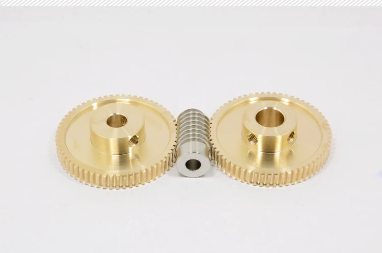 0.8M Precision Worm Gear Set – Stainless Steel & Copper 1:20–60